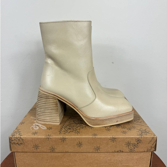 Free People Ruby Platform Bootie in Bone Size EU 39.5 - Picture 5 of 10